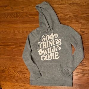 Ardene Gray Hoodie with Floral Print